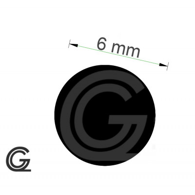 NBR rubber rondsnoer | Per meter | Ø 6 mm